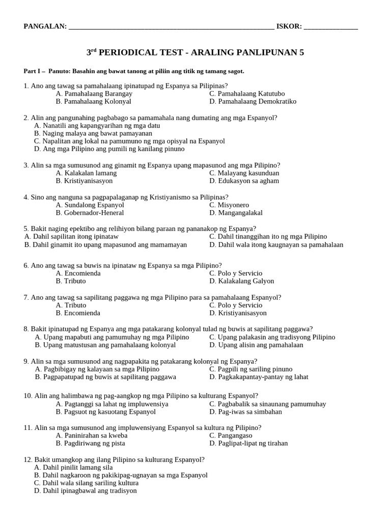 Ap PT 3RD | PDF