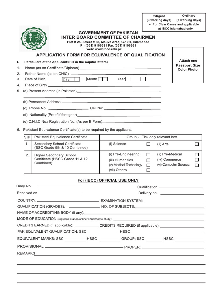 IBCC Equivalence Form - 2020 | PDF | High School Diploma | Diploma