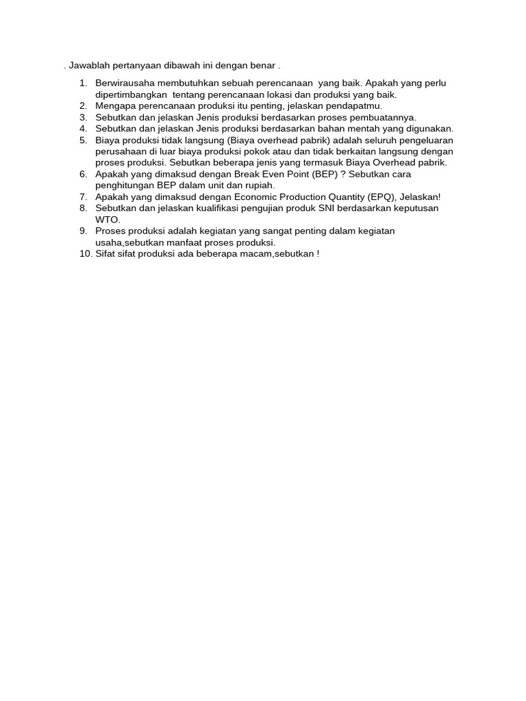 Soal ESSAy UH 2 | PDF
