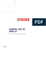 Stroke: Kamau, Joy W. Med Vi