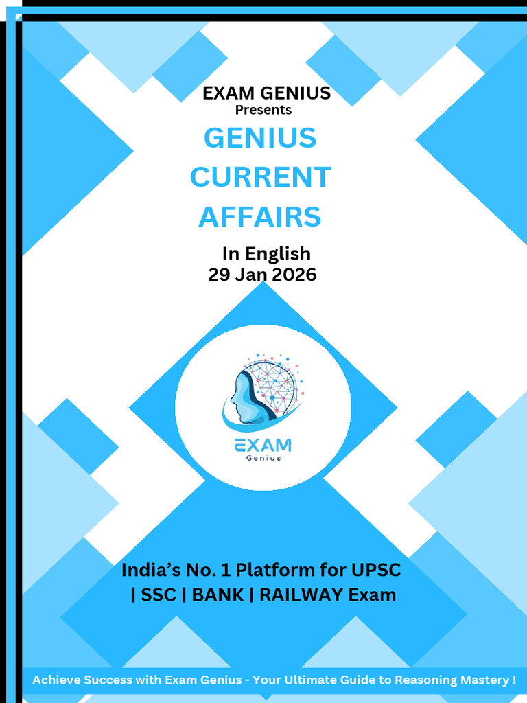 Current Affairs 29 January 2026 in English | PDF