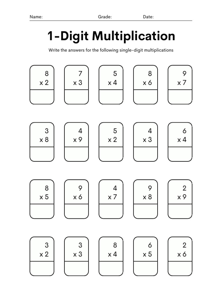 Single Multiplication | PDF
