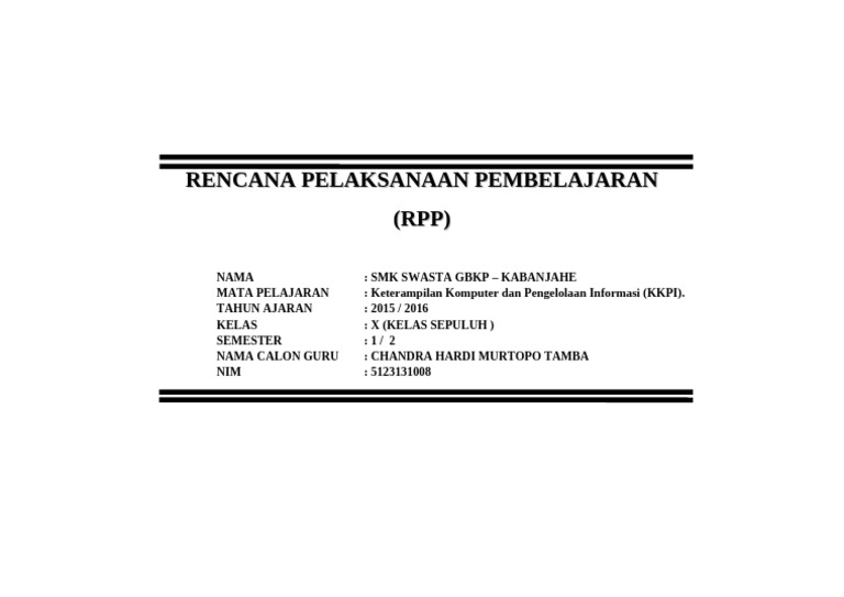 Sampul RPP | PDF