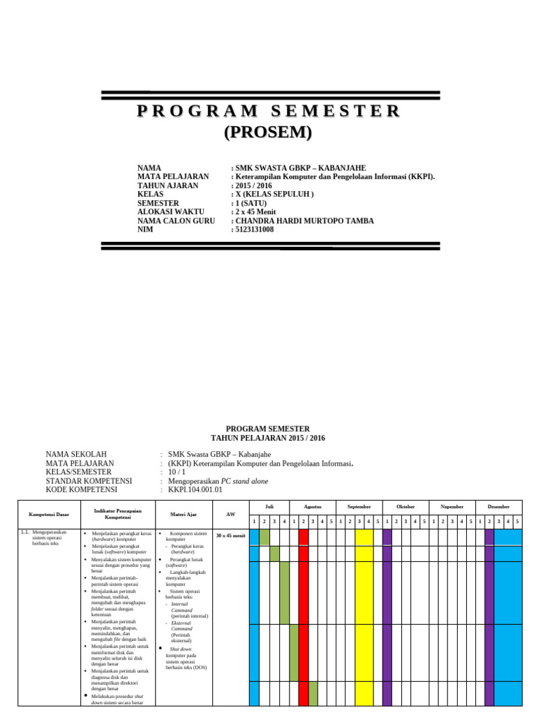 Lampiran 25 PROSEM | PDF