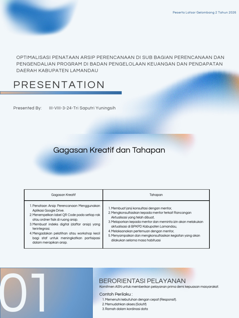 Blue and White Gradient Modern Project Presentation | PDF