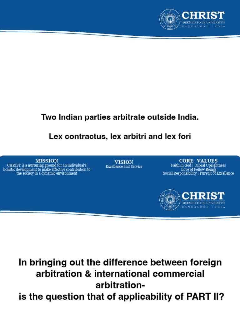 7 - 24 Jan - Two Indian Parties Arbitrate Outside | PDF | Arbitration ...
