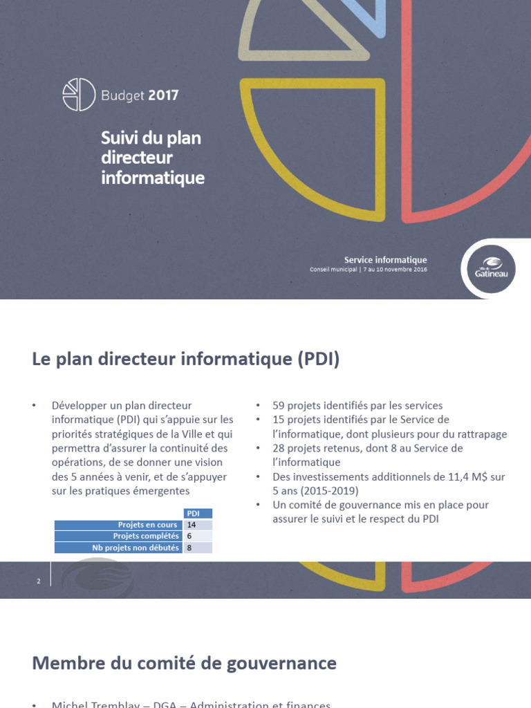 Suivi Plan Directeur Informatique - Fr-Ca | PDF | Informatique ...