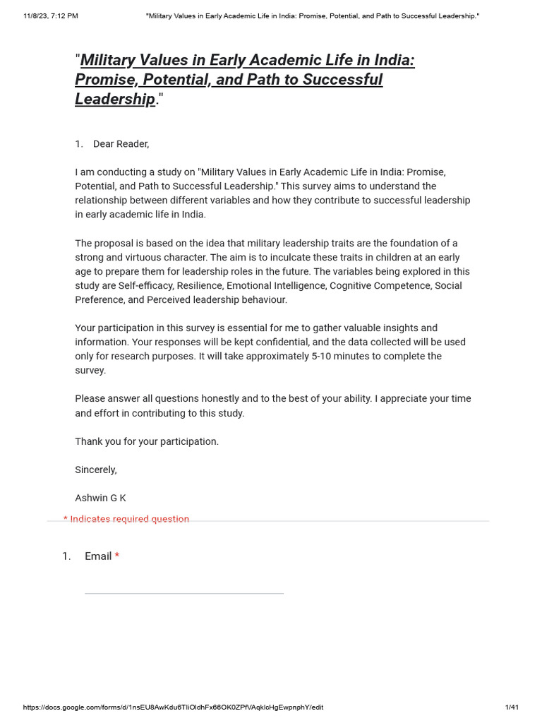 Pilot Questionnaire - Google Form | PDF | Psychological Resilience ...