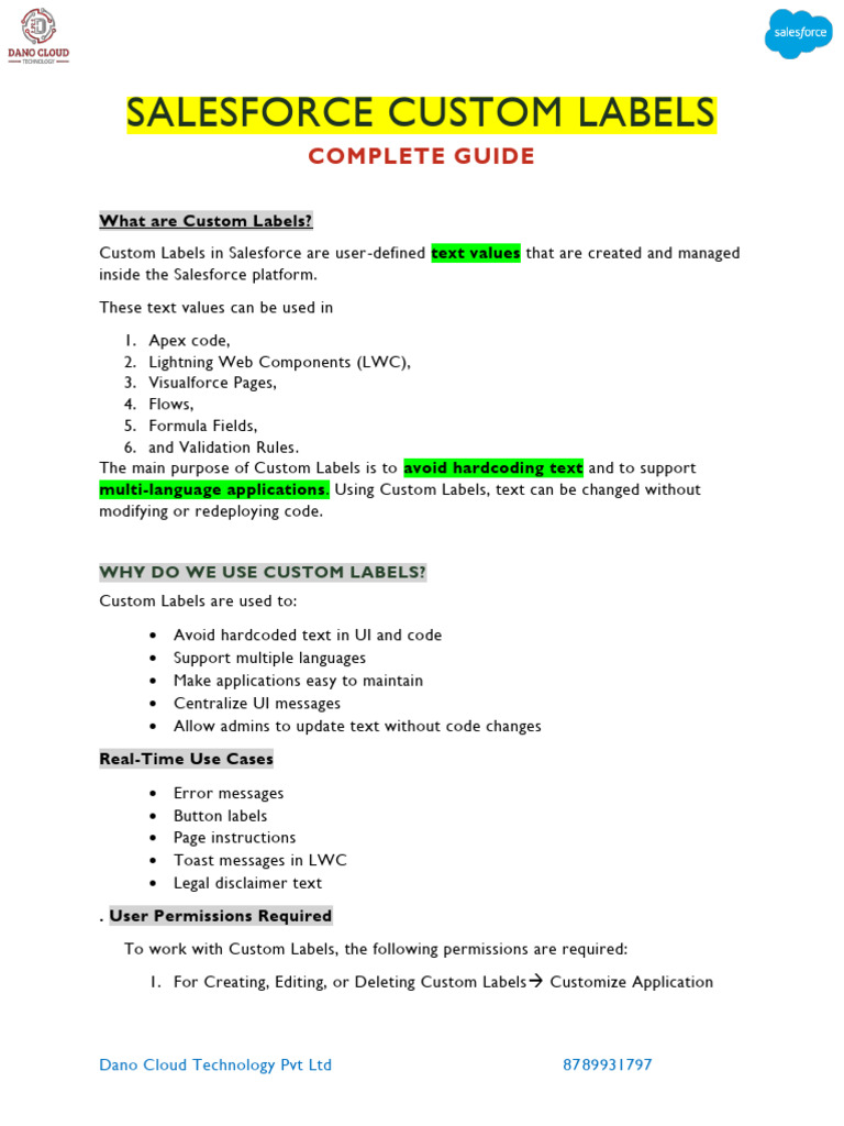 Salesforce Custom Labels 01 | PDF | Computing | Software Engineering