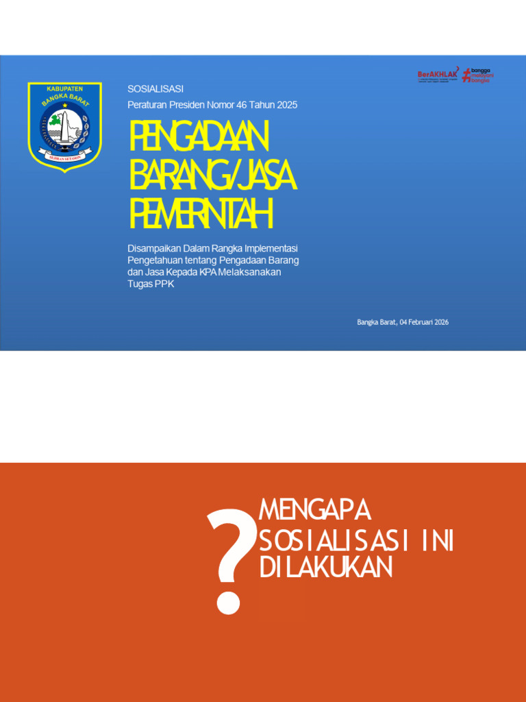 Materi Sosialisasi KPA Merangkap PPK BABAR | PDF