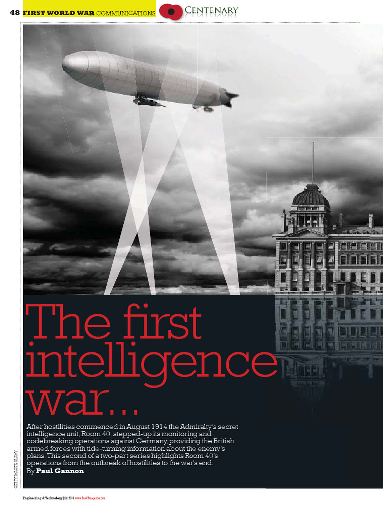 The First Intelligence War... First World War Communications | PDF ...