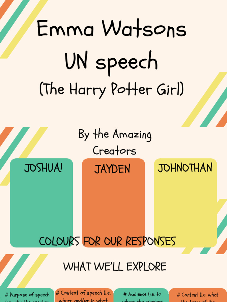 Emma Watsons UN Speech | PDF | Gender Studies | Gender Equality