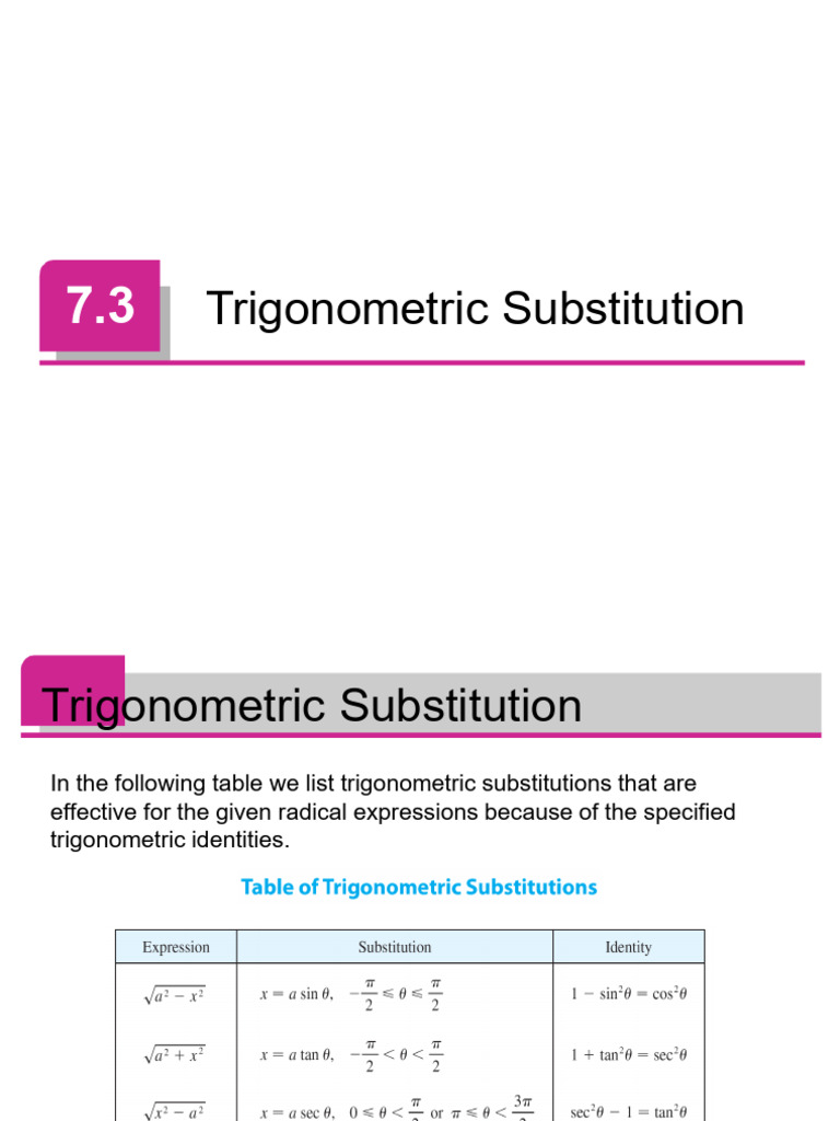 Section 7.3 | PDF | Trigonometry | Mathematical Objects