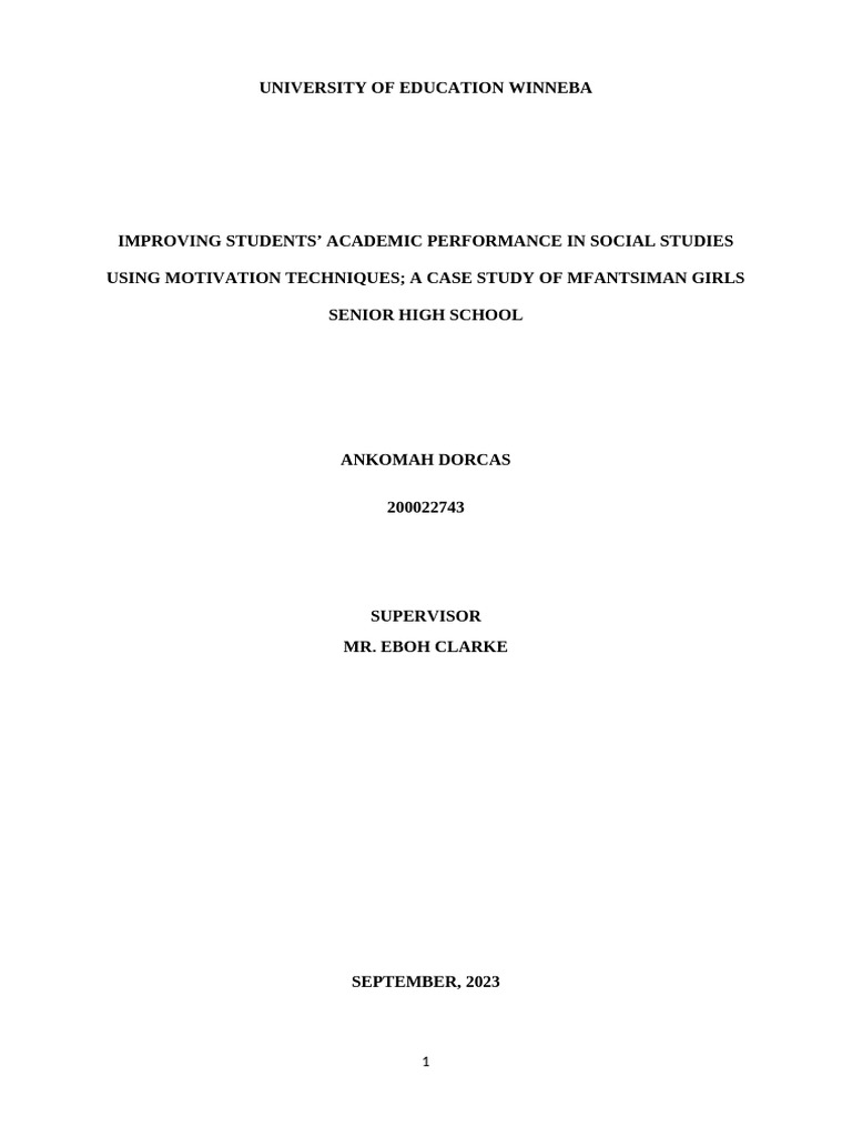 Project work…Students Motivation | PDF | Motivational | Motivation