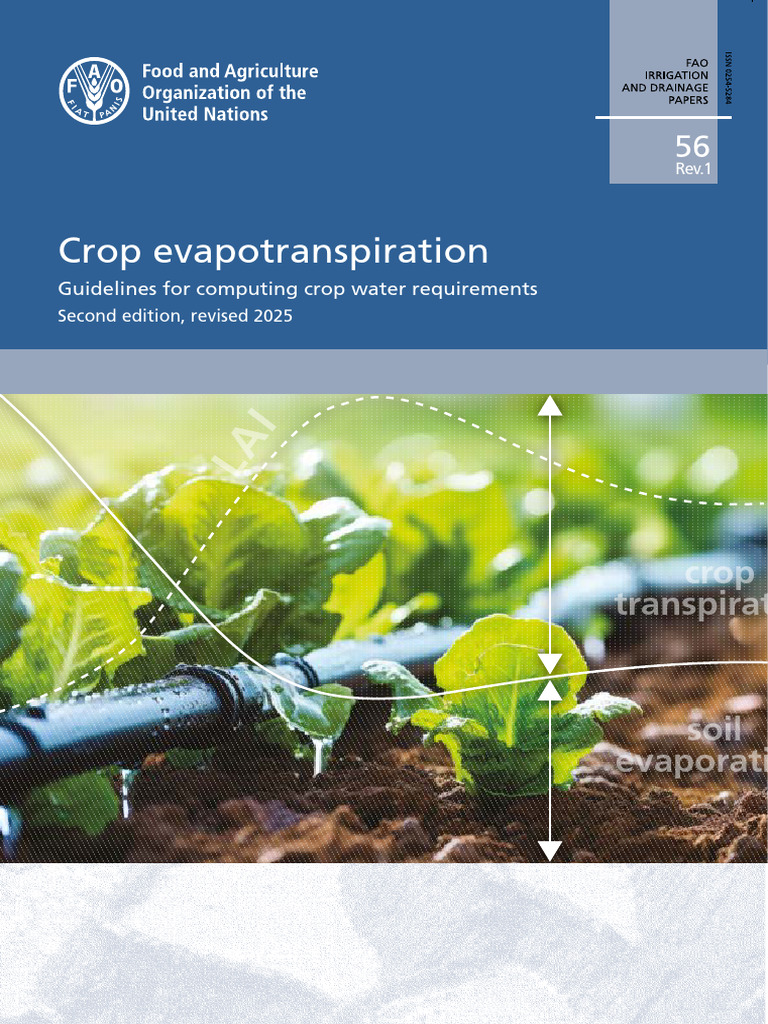 FAO 56 Revised 2025 Crop Evapotranspiration Guideline For Computing ...