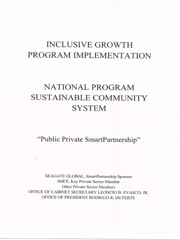 Sustainable Community Program | PDF