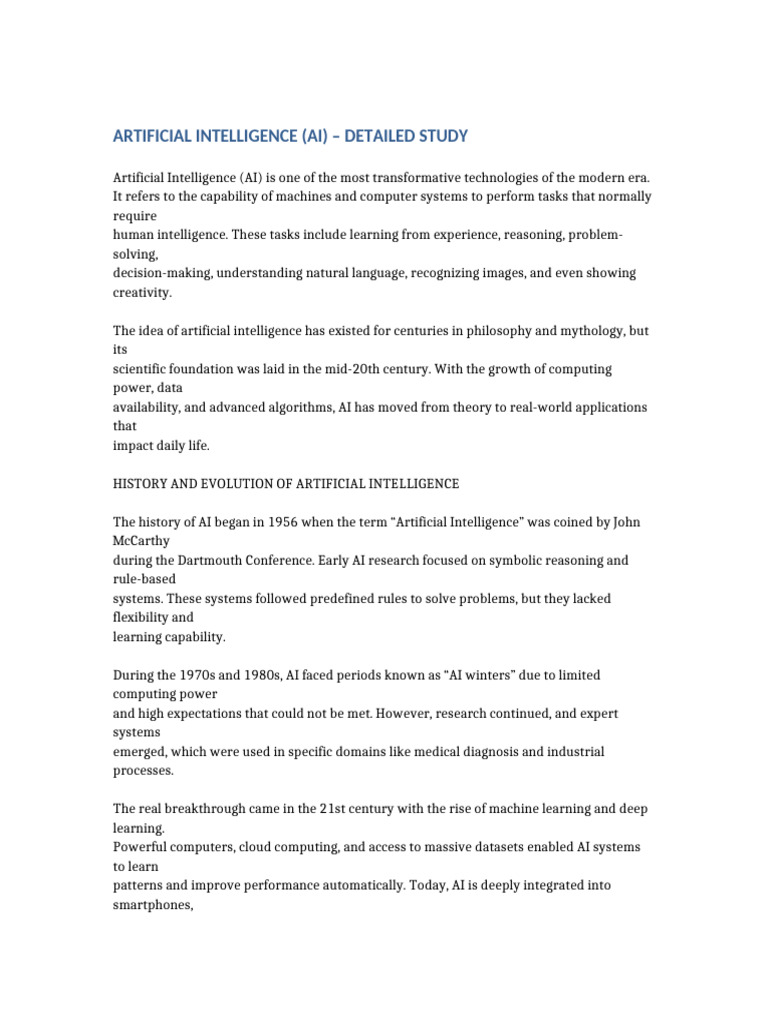 Artificial Intelligence | PDF | Artificial Intelligence | Intelligence ...