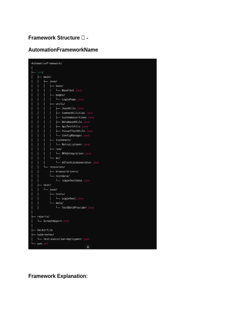 Automation Framework Explanation | PDF | Software Engineering | Computing