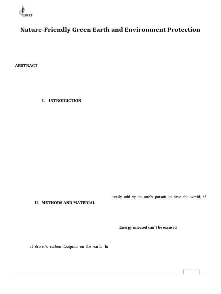 Nature Friendly Green Earth and Environm | PDF | Sustainable Energy ...