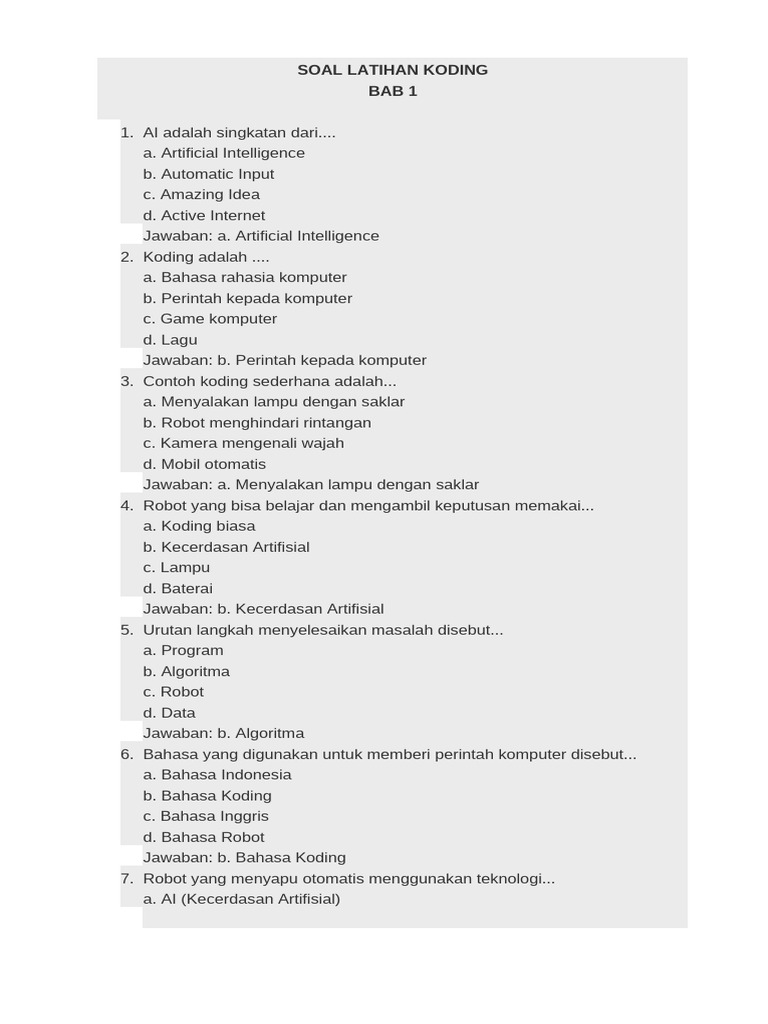 Soal Latihan Koding | PDF
