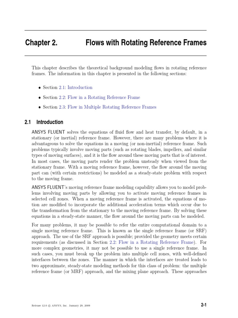 Theoryguide - Flows With Rotating Refrences Frames CHAPTER II | PDF ...