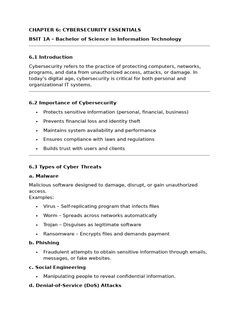 Cybersecurity Essentials | PDF | Security | Computer Security