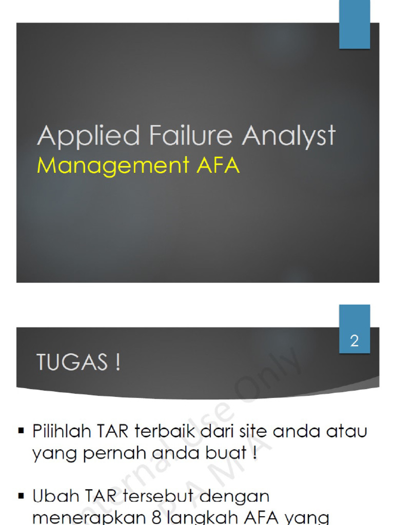 Basic - Management AFA - 8 Langkah | PDF