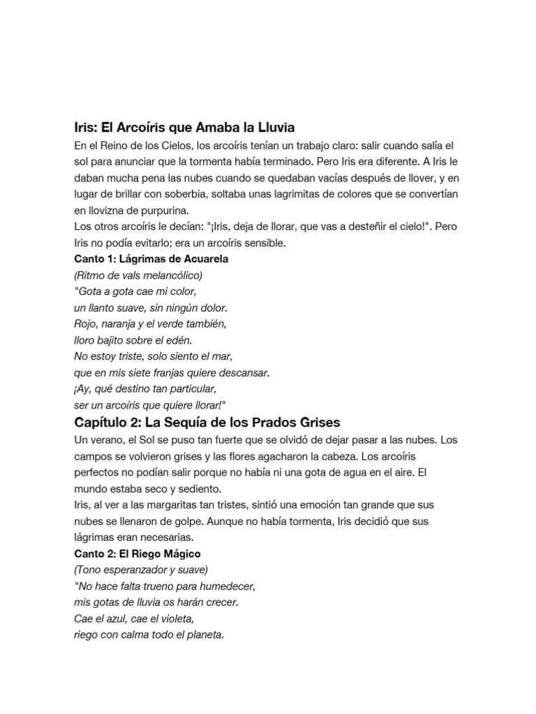 Iris el arcoiris lloron | PDF | Arco iris | Cielo