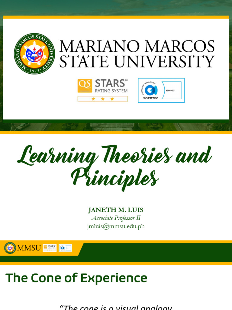 Unit 3 - Learning Theories and Principles | PDF | Learning ...