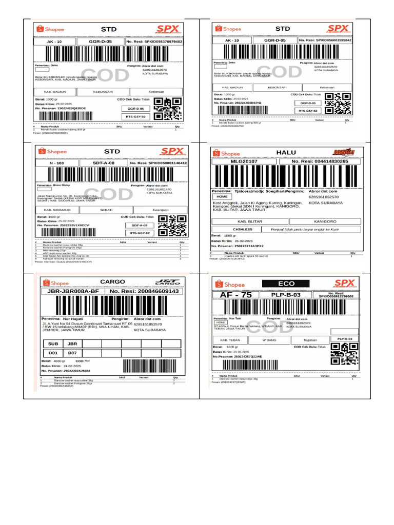 Cetak Label 7 | PDF
