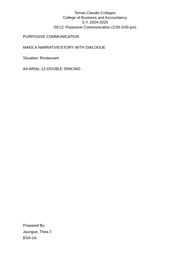 Purposive Comm Format | PDF