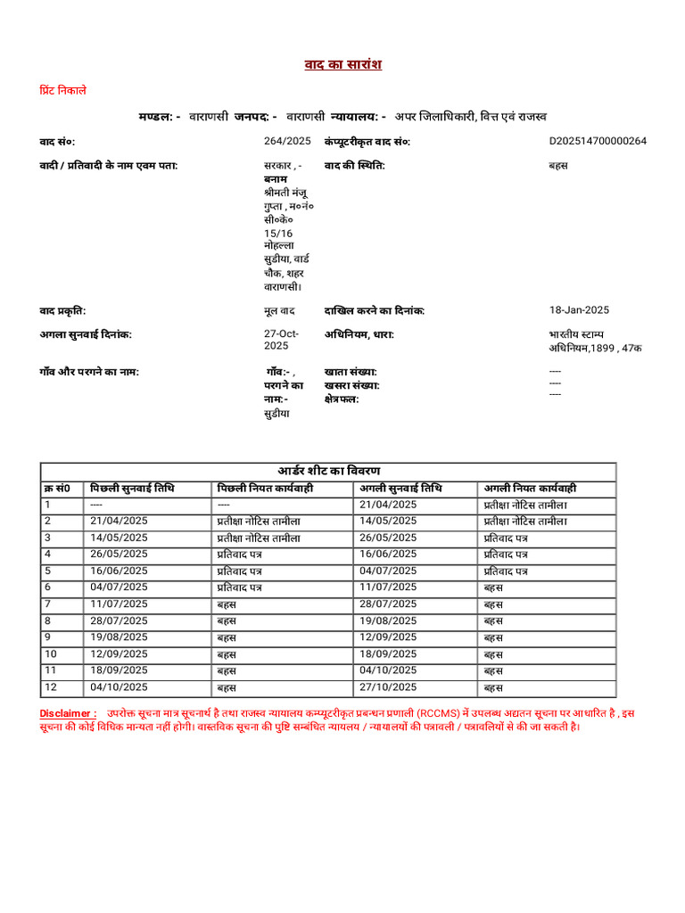 Case Detail Manju | PDF