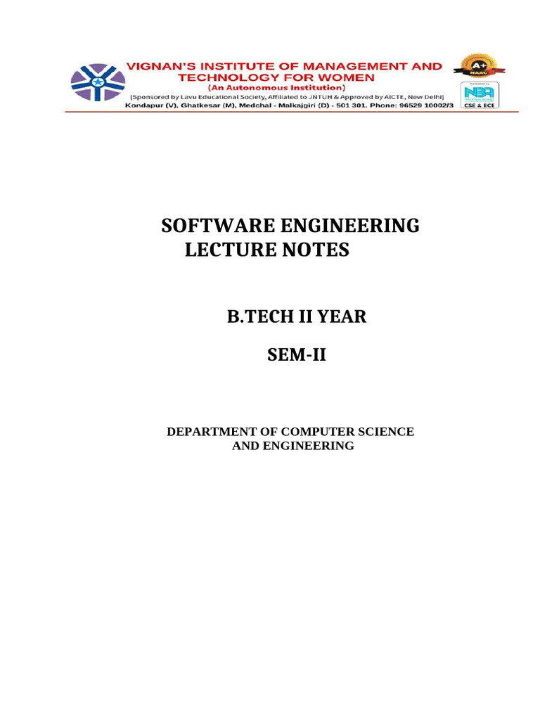 SE UNIT 1 | PDF | Software Quality | Software