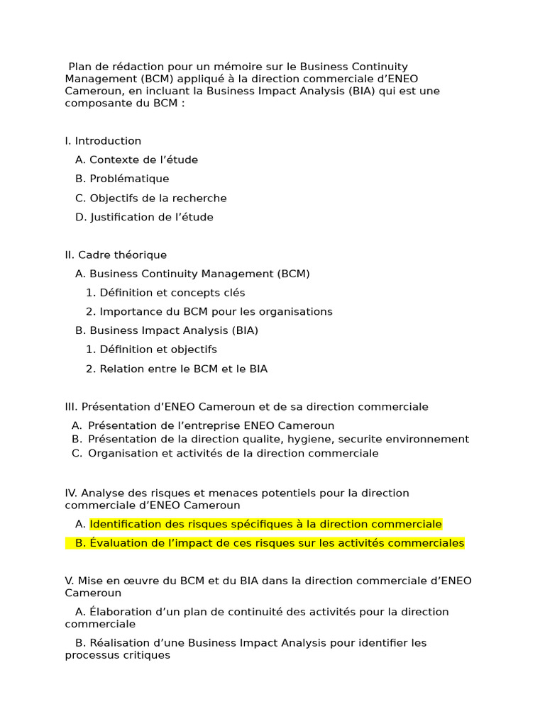 Exemple de Plan | PDF
