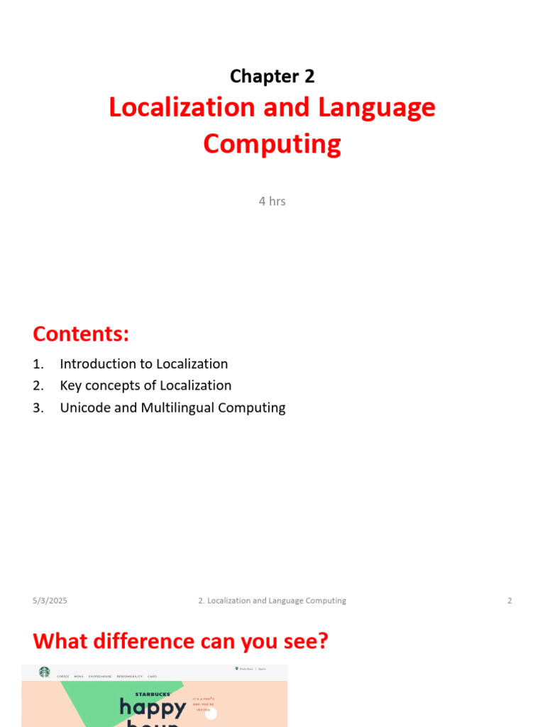 Localization and Language Computing | PDF | Character Encoding | Computing