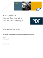 How-To Guide Manual Testing With SAP Solution Manager