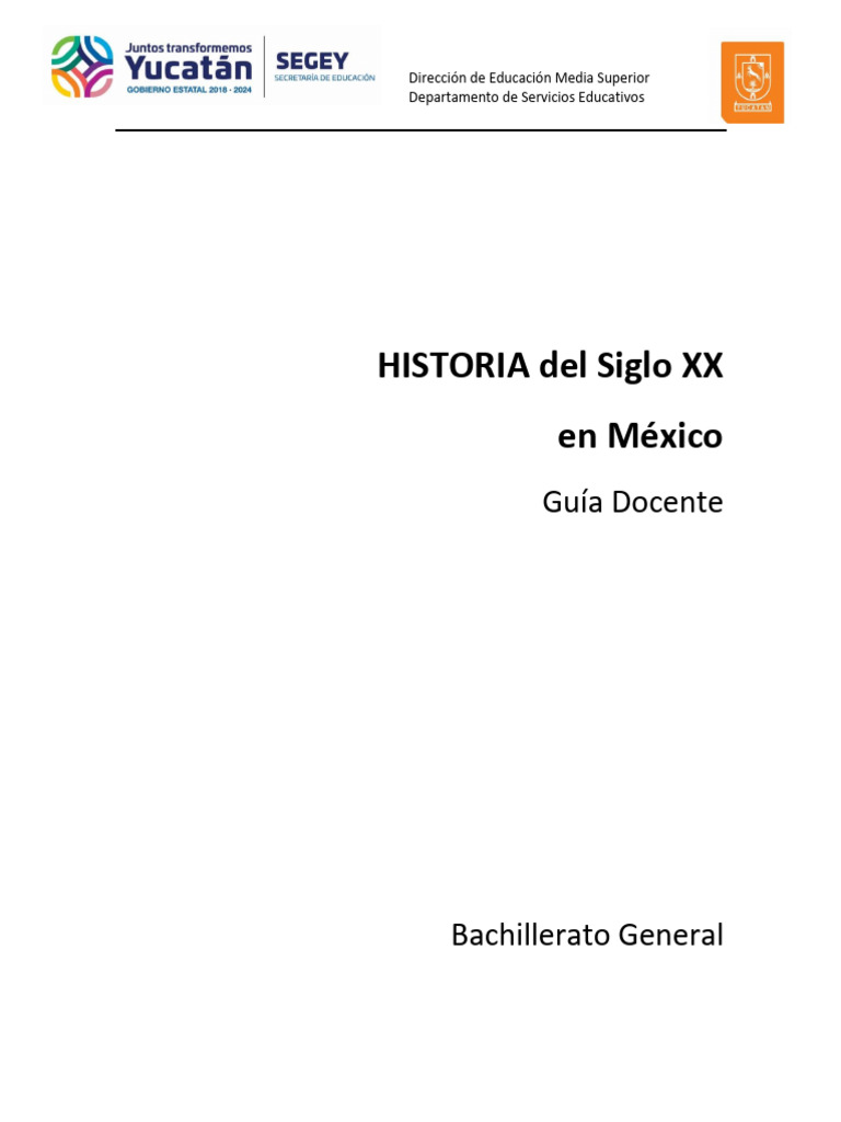 Semestre 4-Guía Docente-Historia S. XX-V2 | PDF | Plan de estudios ...