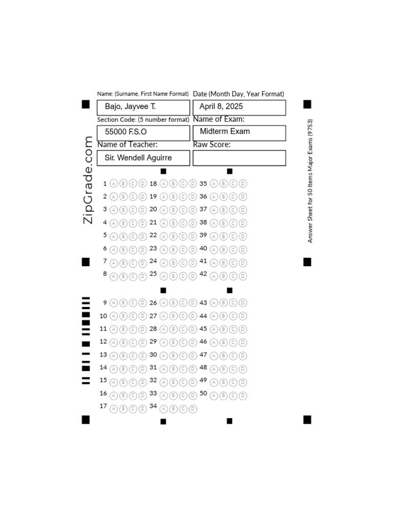 Fso Ans Sheet | PDF