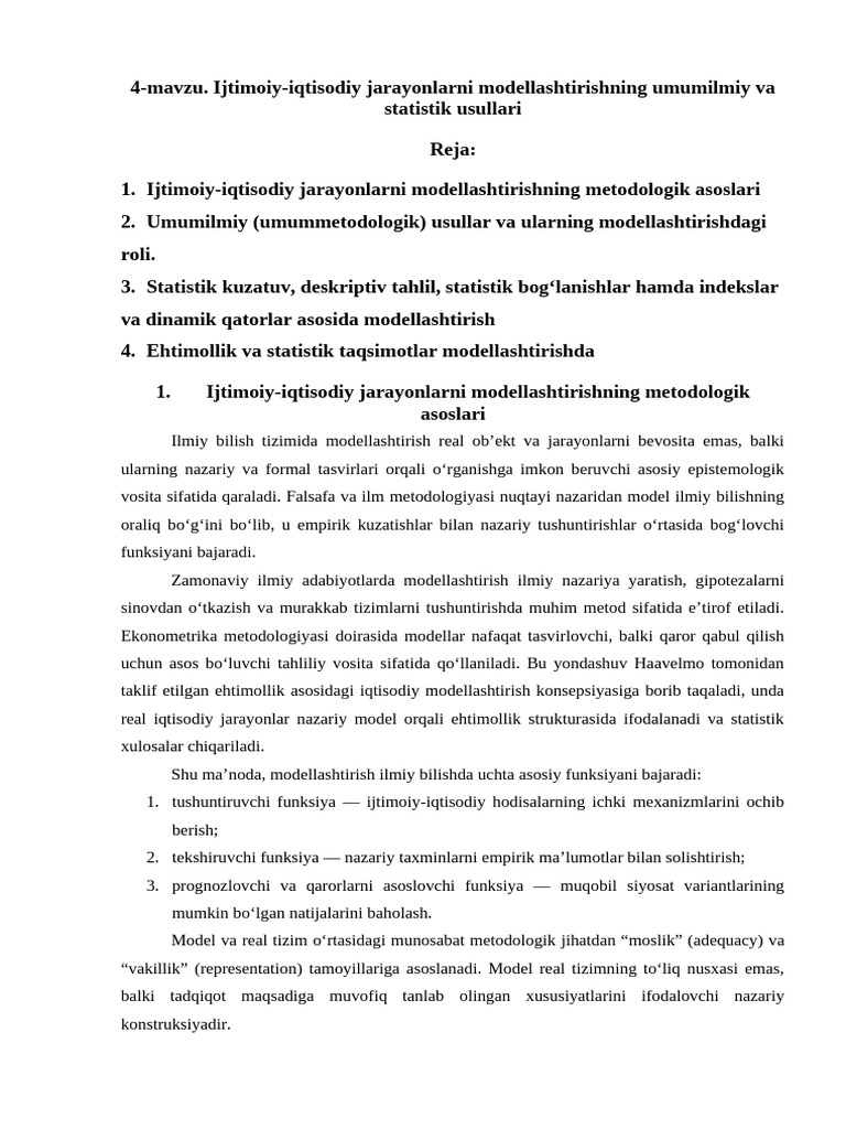 4-mavzu | PDF