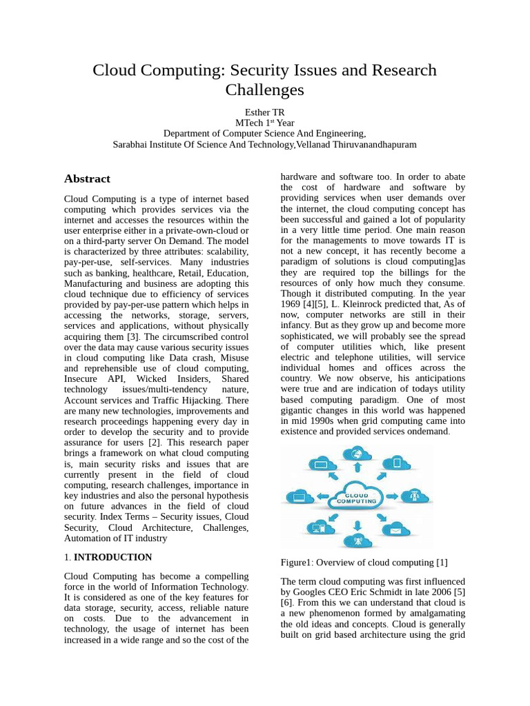 Cloud Computing Research | PDF | Cloud Computing | Computer Security
