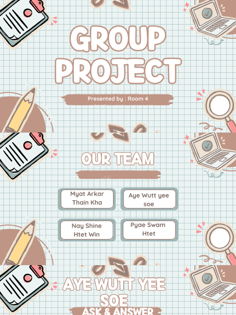 Green and Brown Colorful Illustrative Group Project Presentation | PDF
