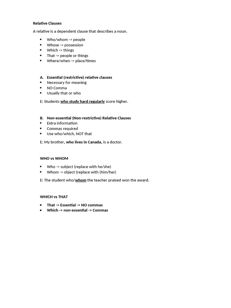 Relative Clauses(Premium 2) | PDF
