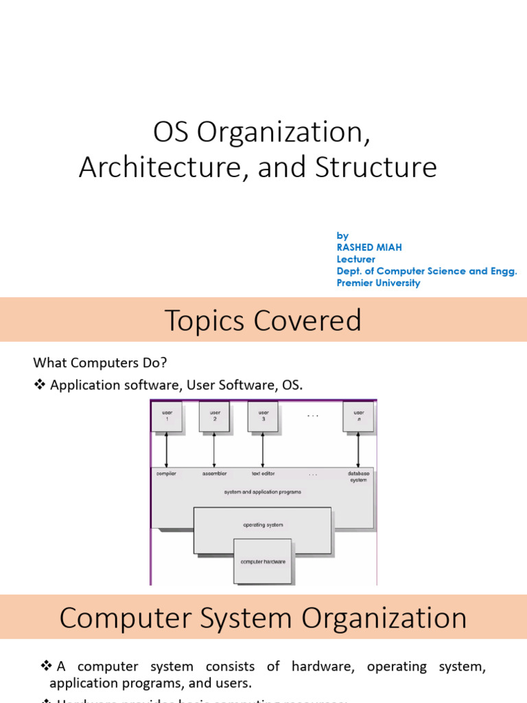 OS Organization, Architecture, and Structure | PDF | Operating System ...