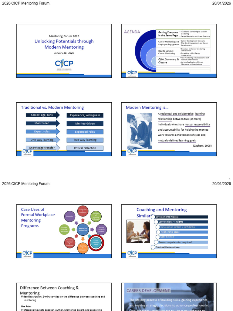 CICP Slide For Pax Mentoring Forum 2026 | PDF | Mentorship | Leadership