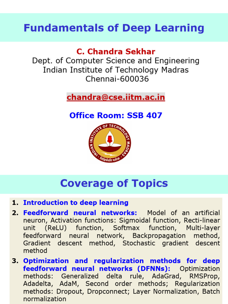 Introduction To Deep Learning 19th January 2026 | PDF | Deep Learning ...