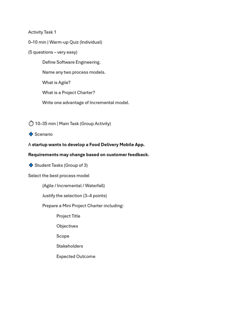 SEPM Activity 1 | PDF