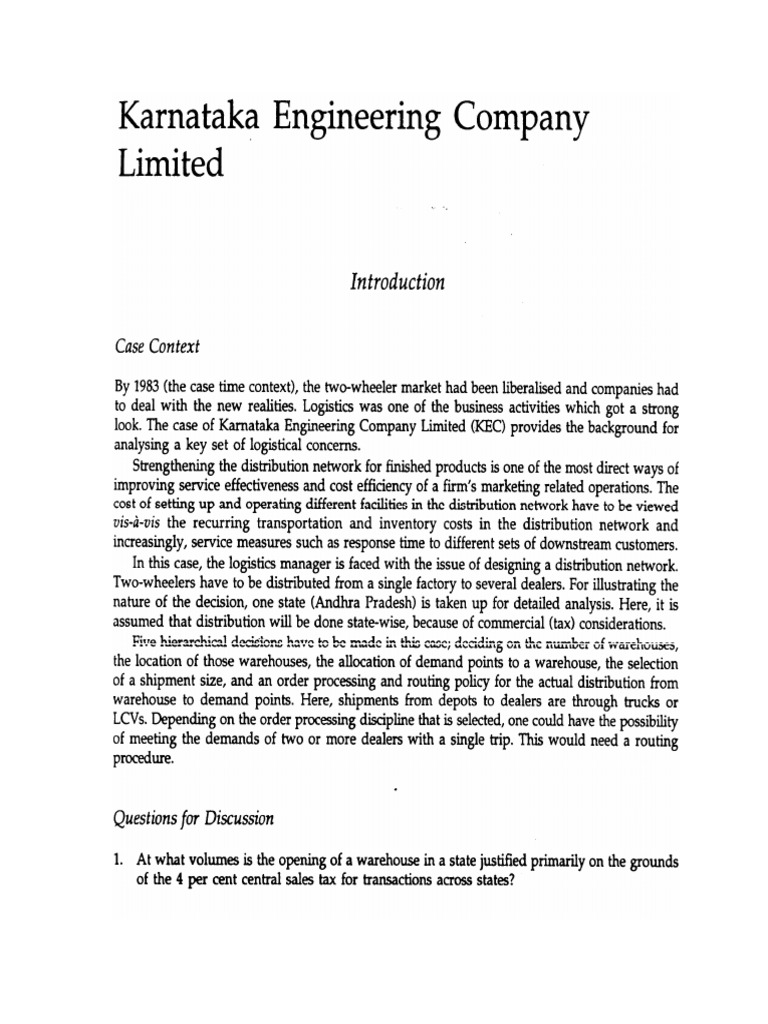 Karnataka Engineering Company (Complete) | PDF