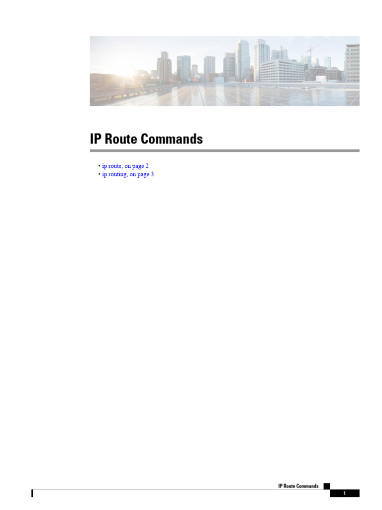 Ip Route Commands (3) | PDF | Routing | Ip Address