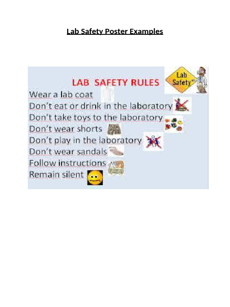 Lab Safety Poster Examples | PDF