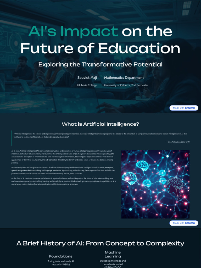 AIs Impact On The Future of Education | PDF | Artificial Intelligence ...
